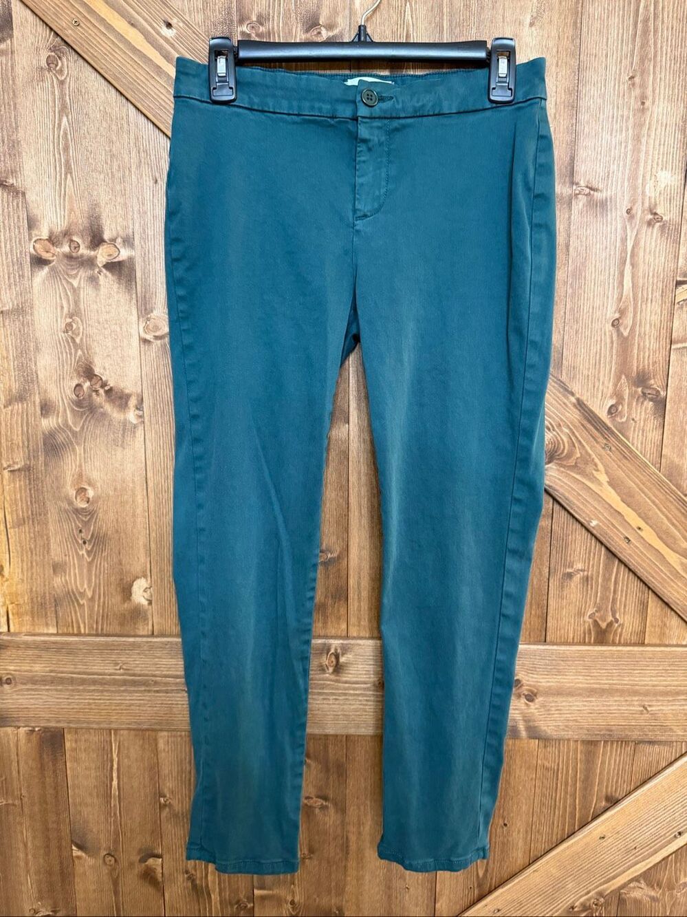 Lila Ryan Women’s 4P Teal Green Skinny Ankle Pants Stretch Petite 26” Inseam(938